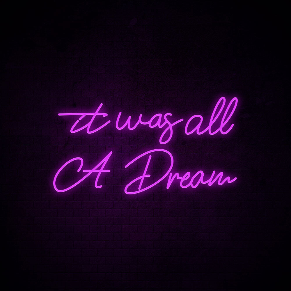 It Was All a Dream LED Neon Sign (Style 5) in Red