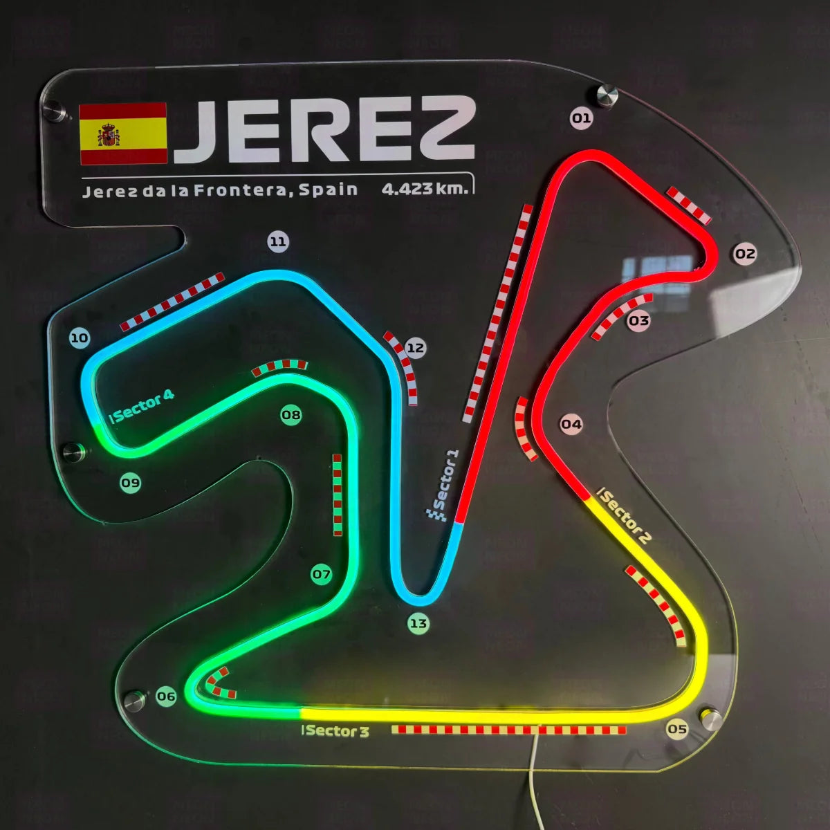 Jerez Da La Frontera Circuit Neon LED Sign Custom Racing Man Cave Advertising Decor - LED Neon Sign