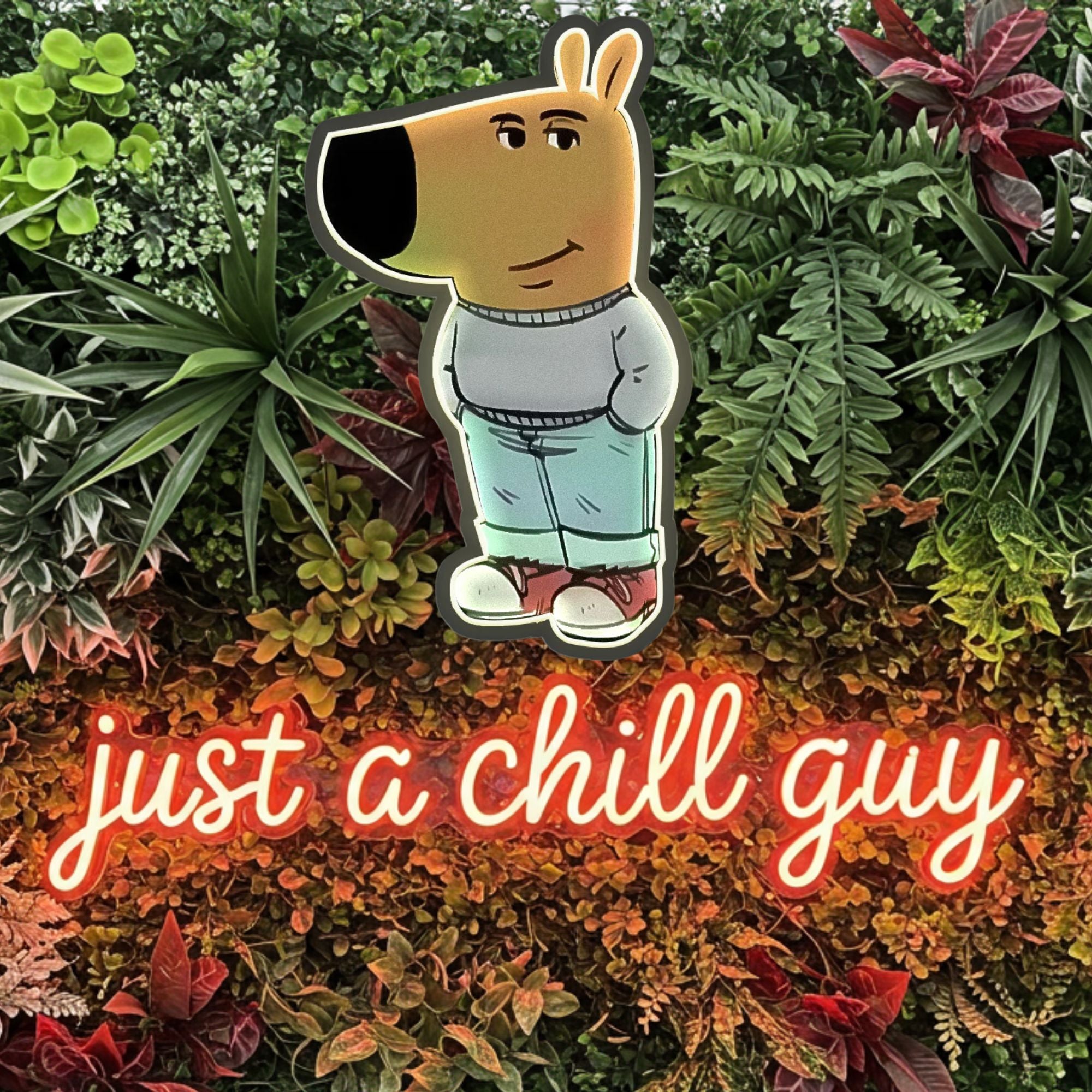 Just A Chill Guy LED Neon Sign | Viral Meme Design - MEON NEON
