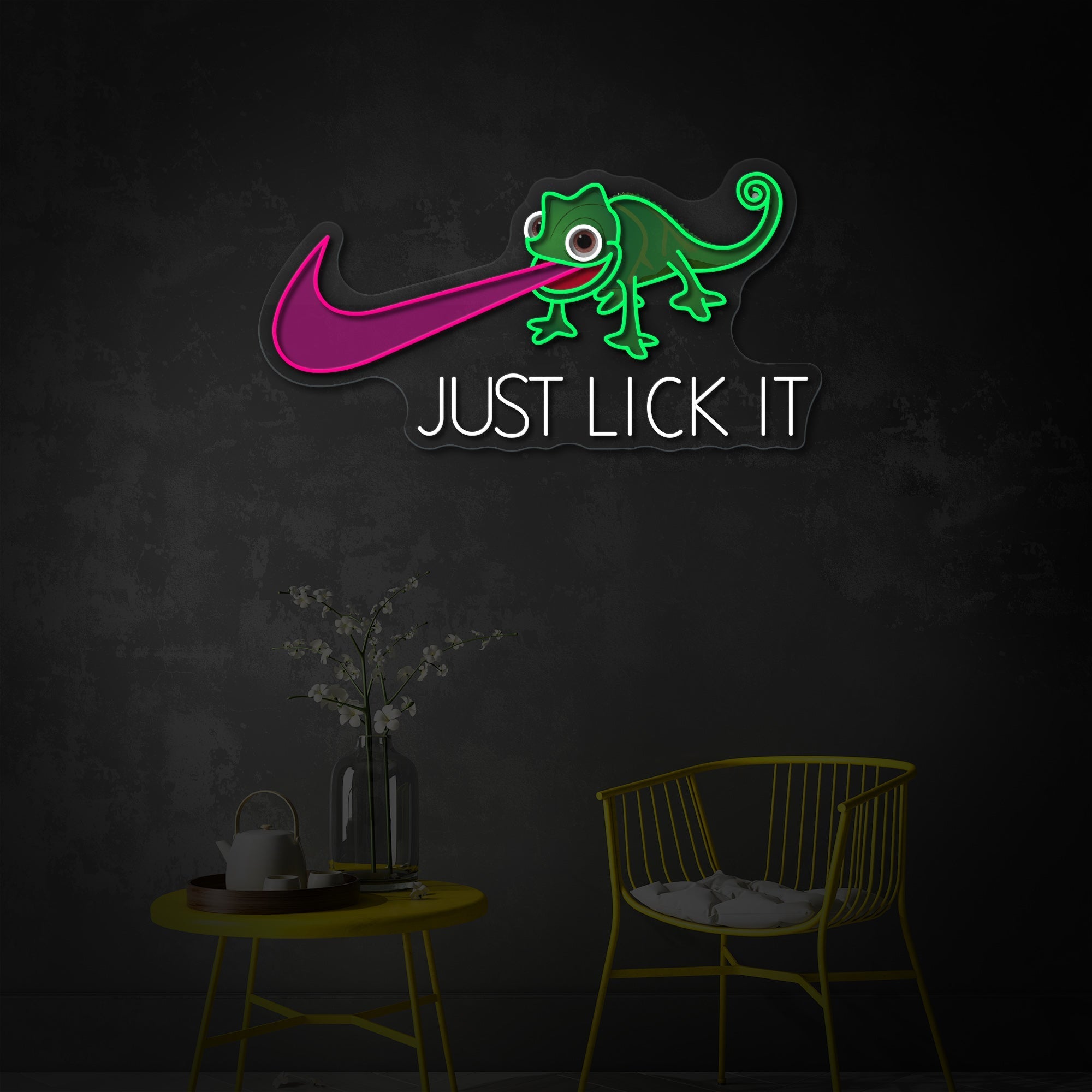Just Lick It LED Neon Sign | Pop Art Wall Decor