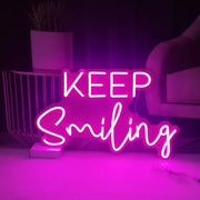 Keep Smiling LED Neon Sign
