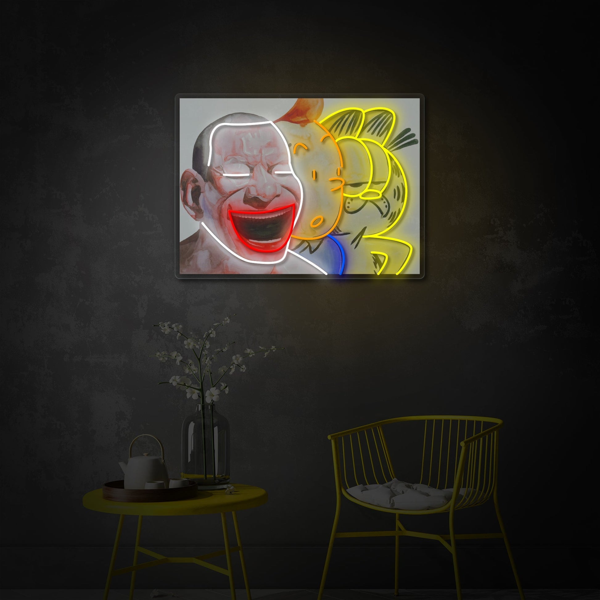 Laughing Man LED Neon Sign | Pop Art Wall Decor - MEON NEON