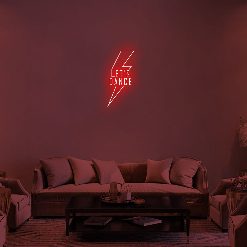 Let's Dance LED Neon Sign in Red