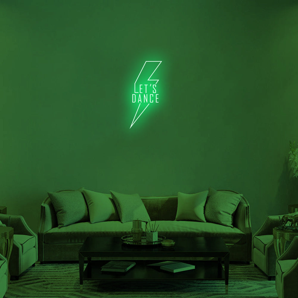 Let's Dance LED Neon Sign in Green