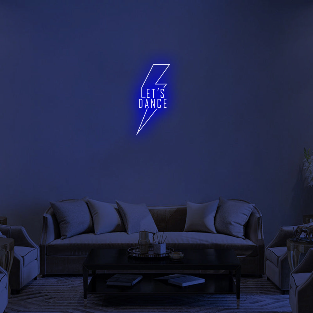 Let's Dance LED Neon Sign in Blue
