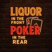Liquor & Poker LED Neon Sign