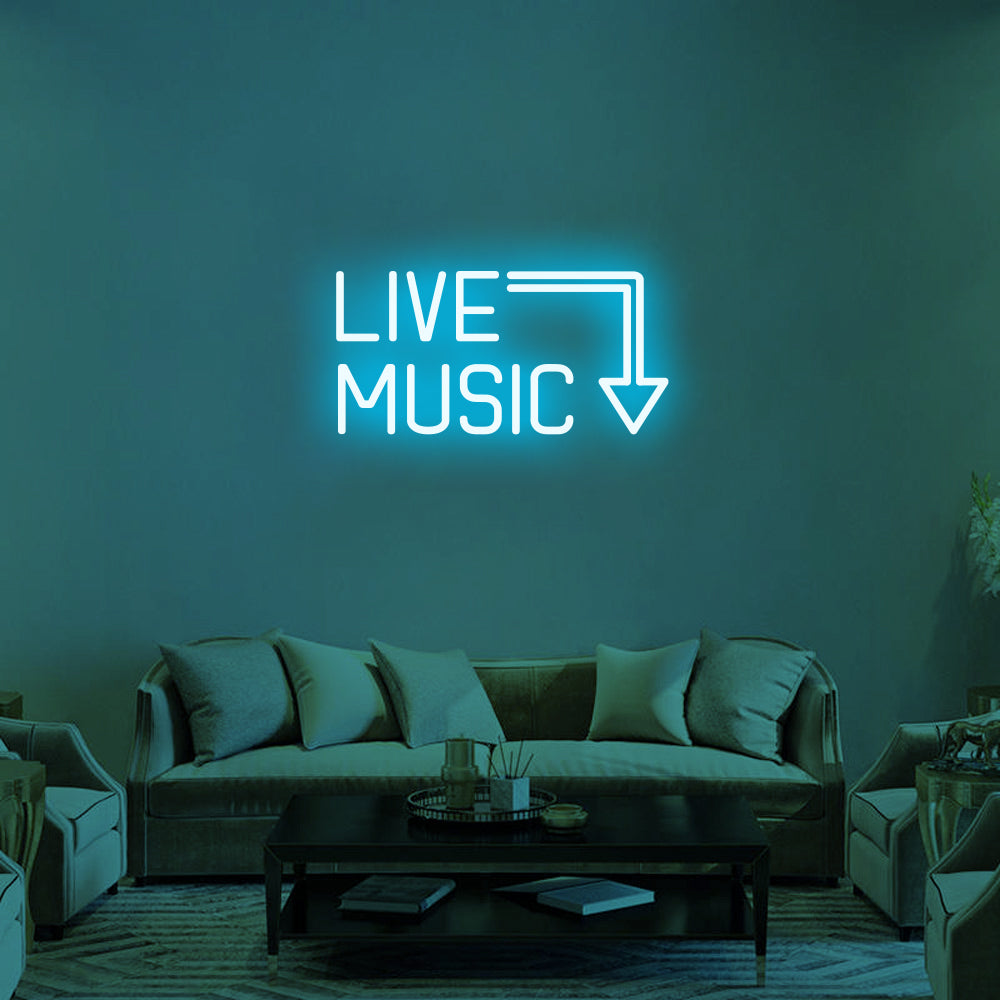 Live Music LED Neon Sign