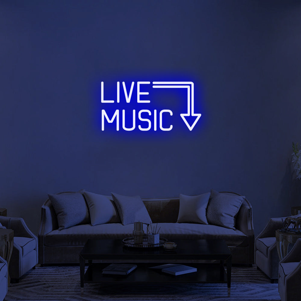 Live Music LED Neon Sign