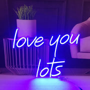 Love You Lots LED Neon Sign in Pink