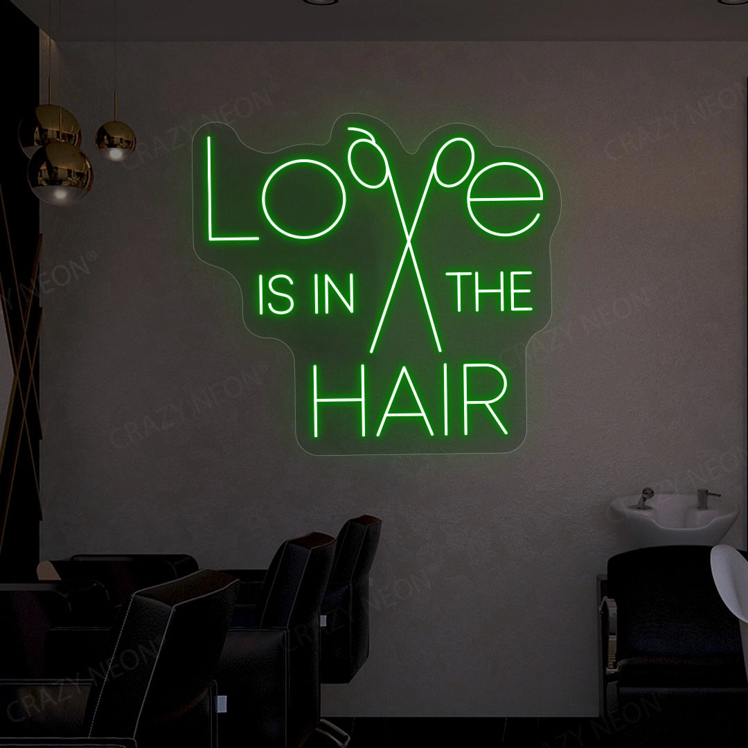 Love is in the hair neon sign image 2