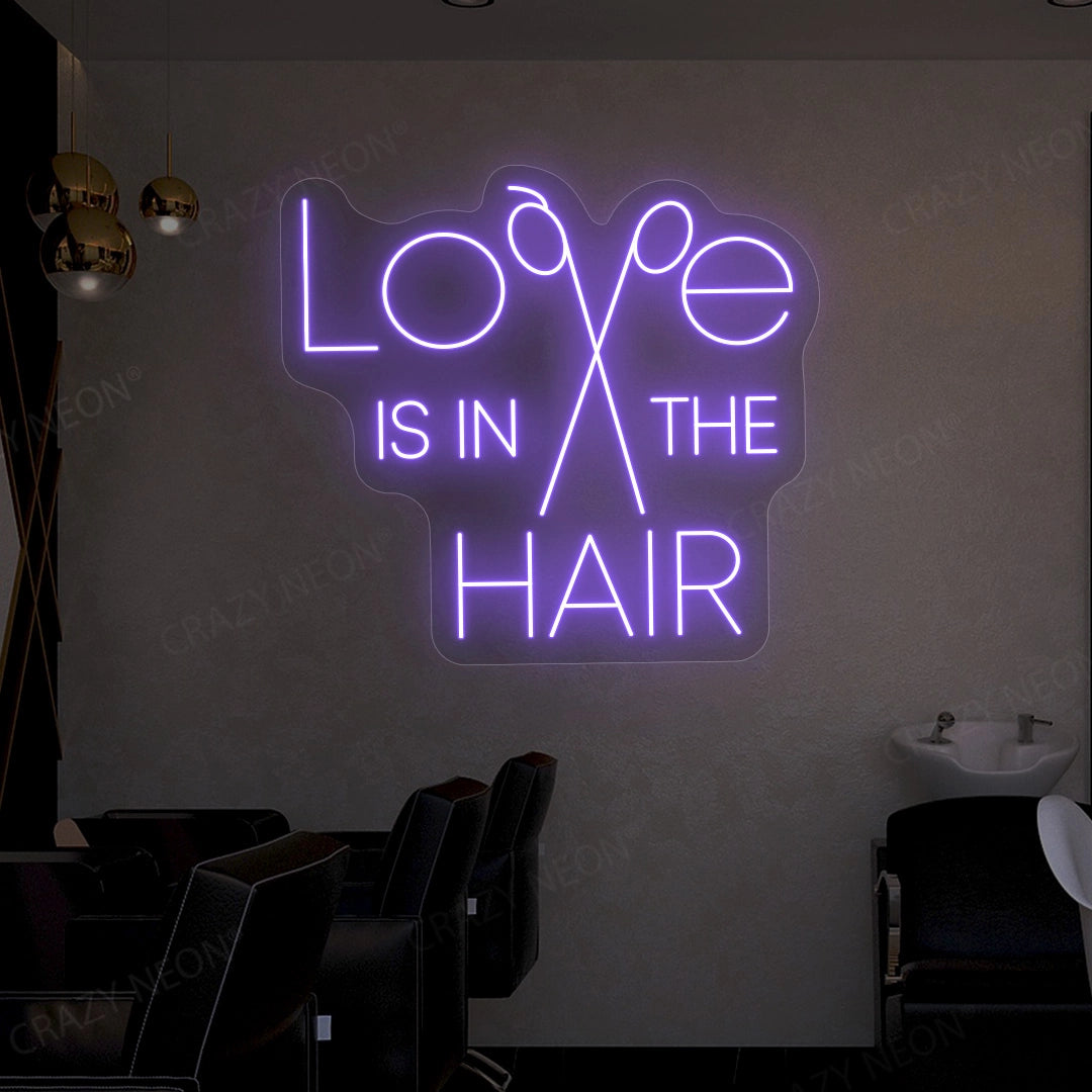 Love is in the hair neon sign image 6