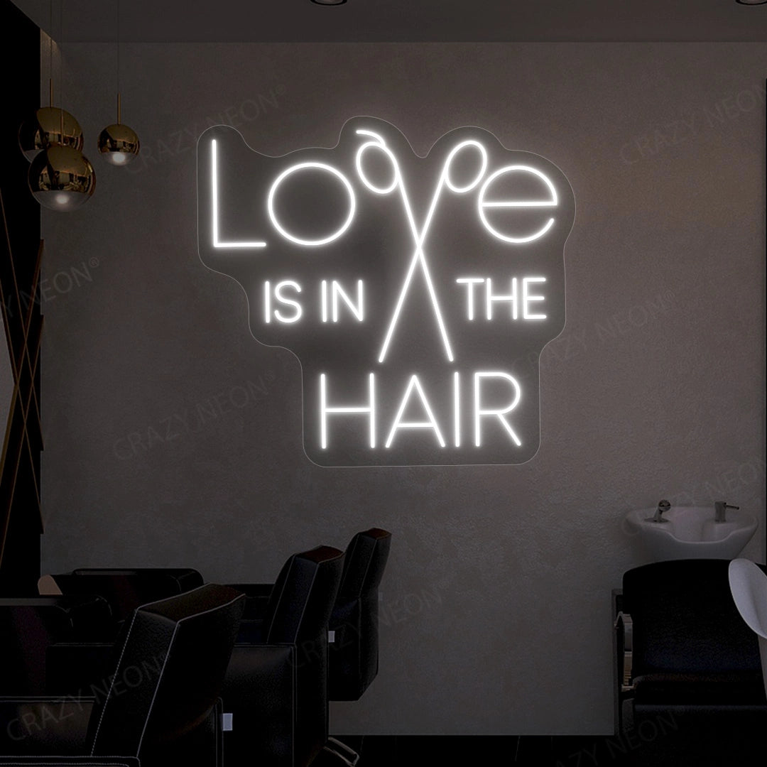 Love is in the hair neon sign image 8