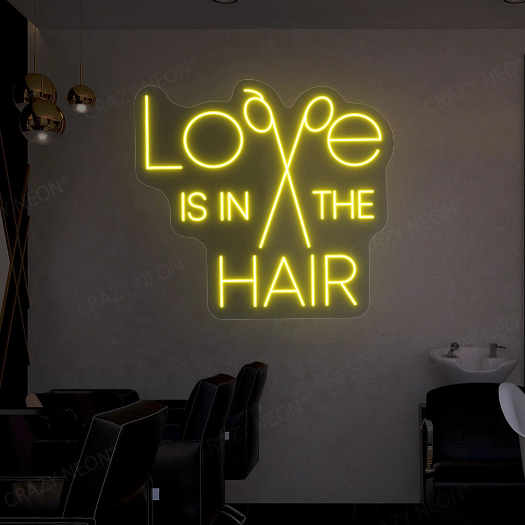 Love is in the hair neon sign image 9