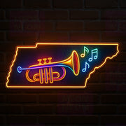 Memphis Blues Trumpet LED Neon Sign
