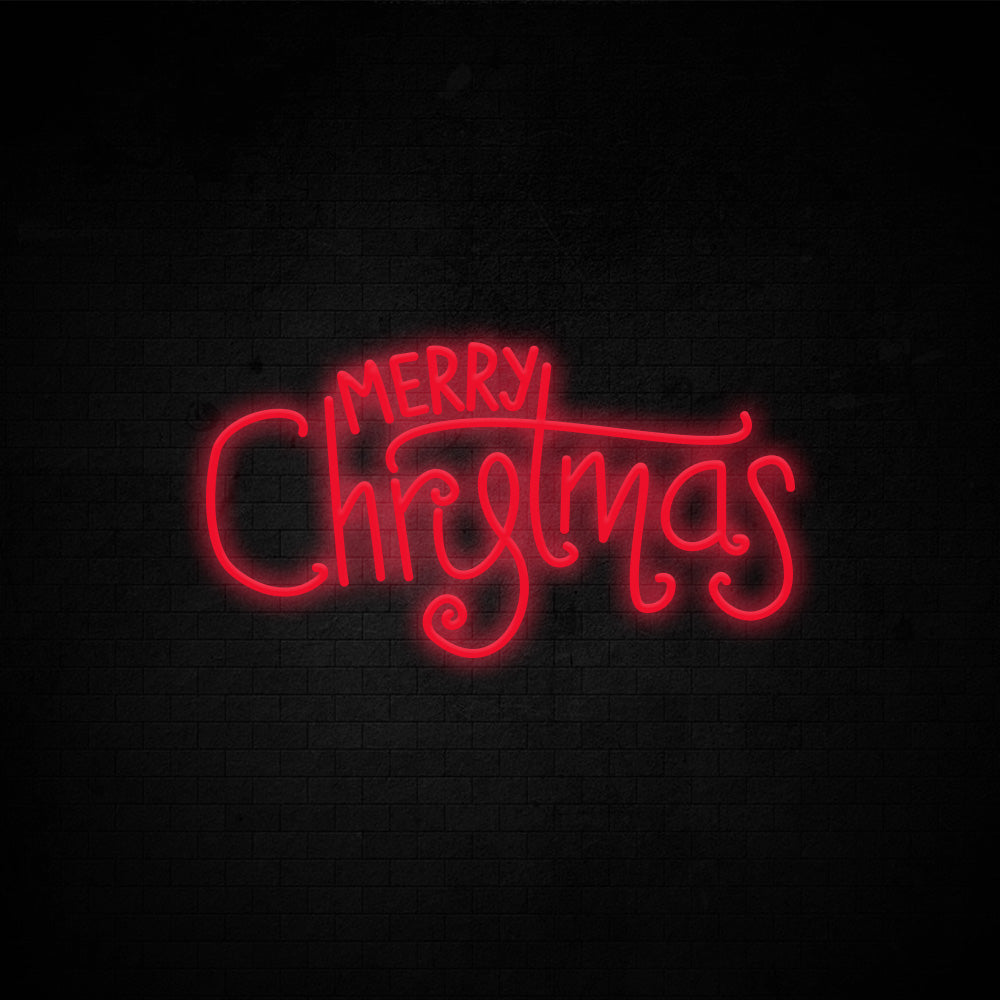 Merry Christmas LED Neon Sign (Style 2) in Red