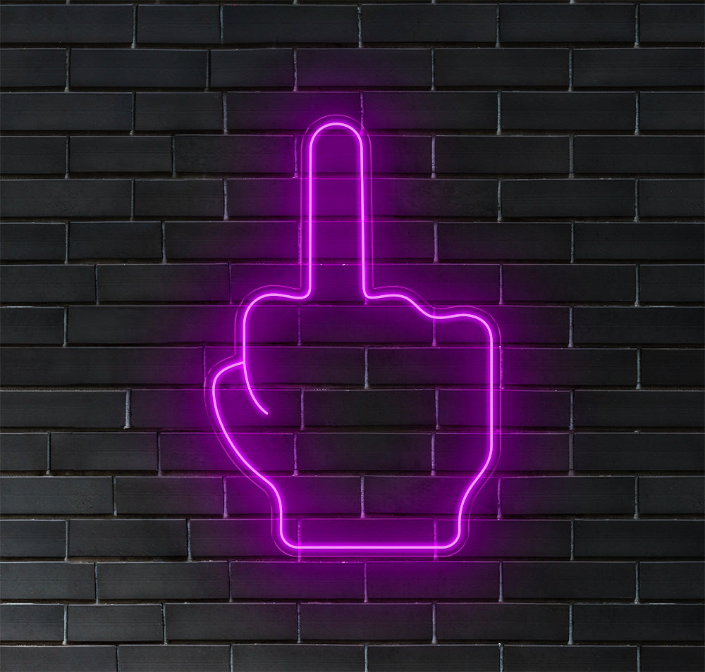 Middle Finger LED Neon Sign! image 8