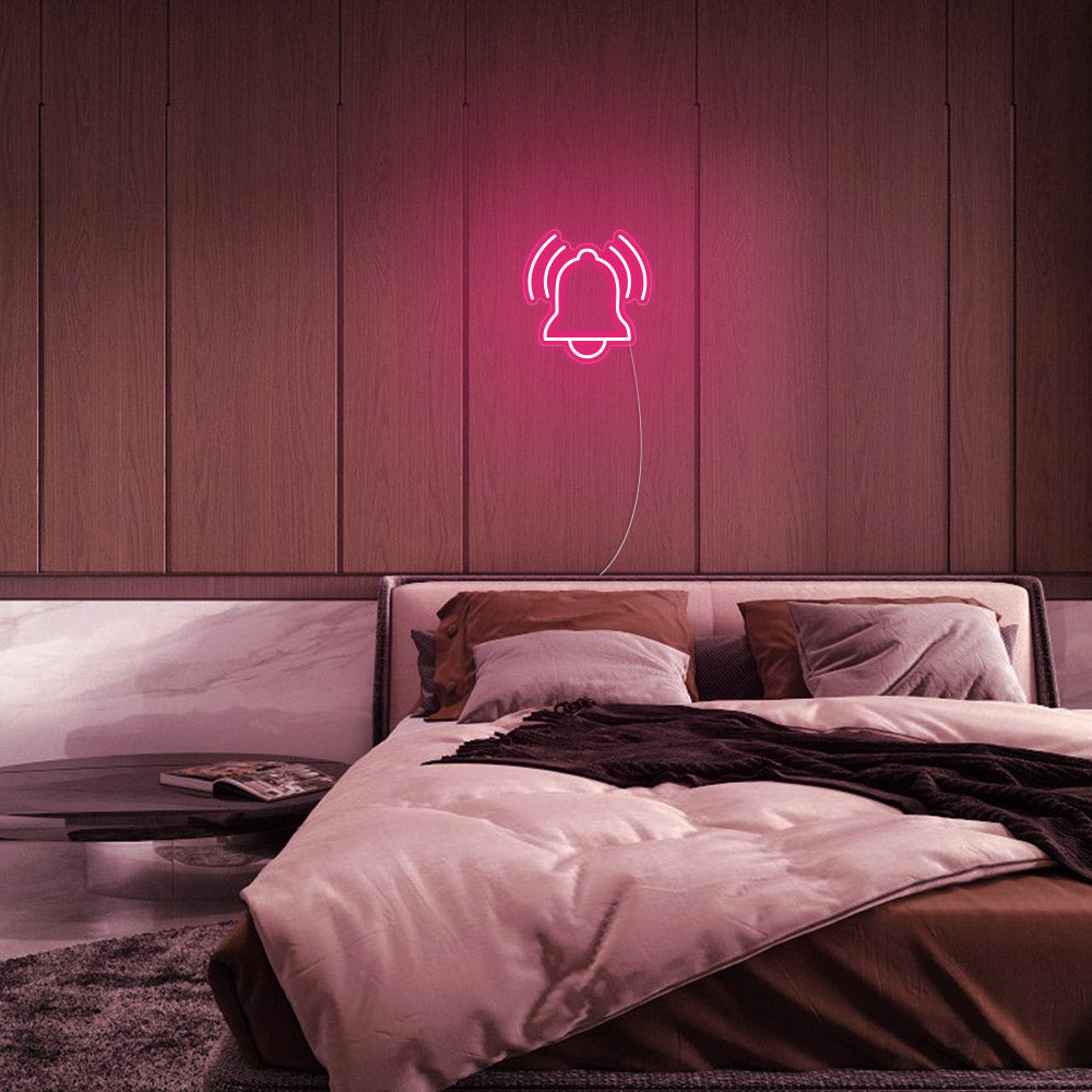 Mini Alarm Clock LED Neon Sign in Hot Pink