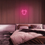 Mini Alarm Clock LED Neon Sign in Hot Pink