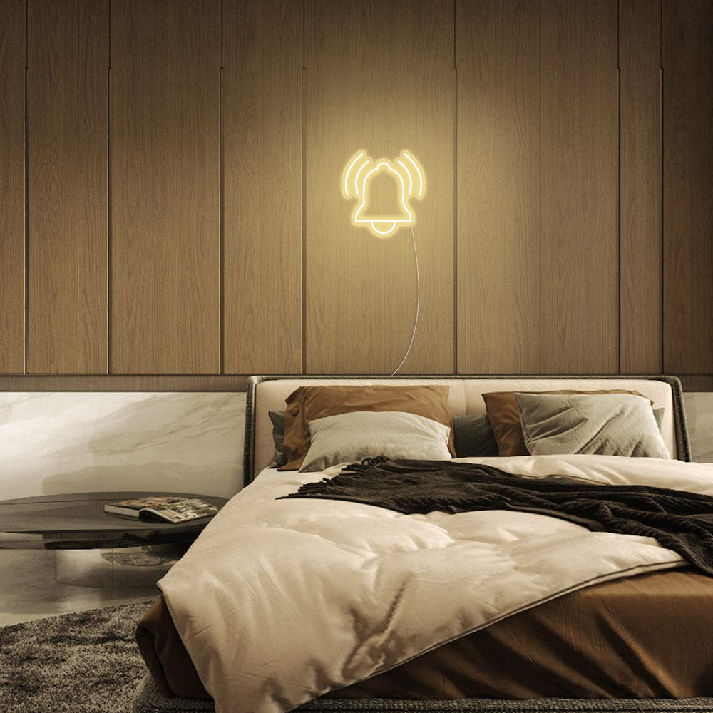 Mini Alarm Clock LED Neon Sign in Warm White