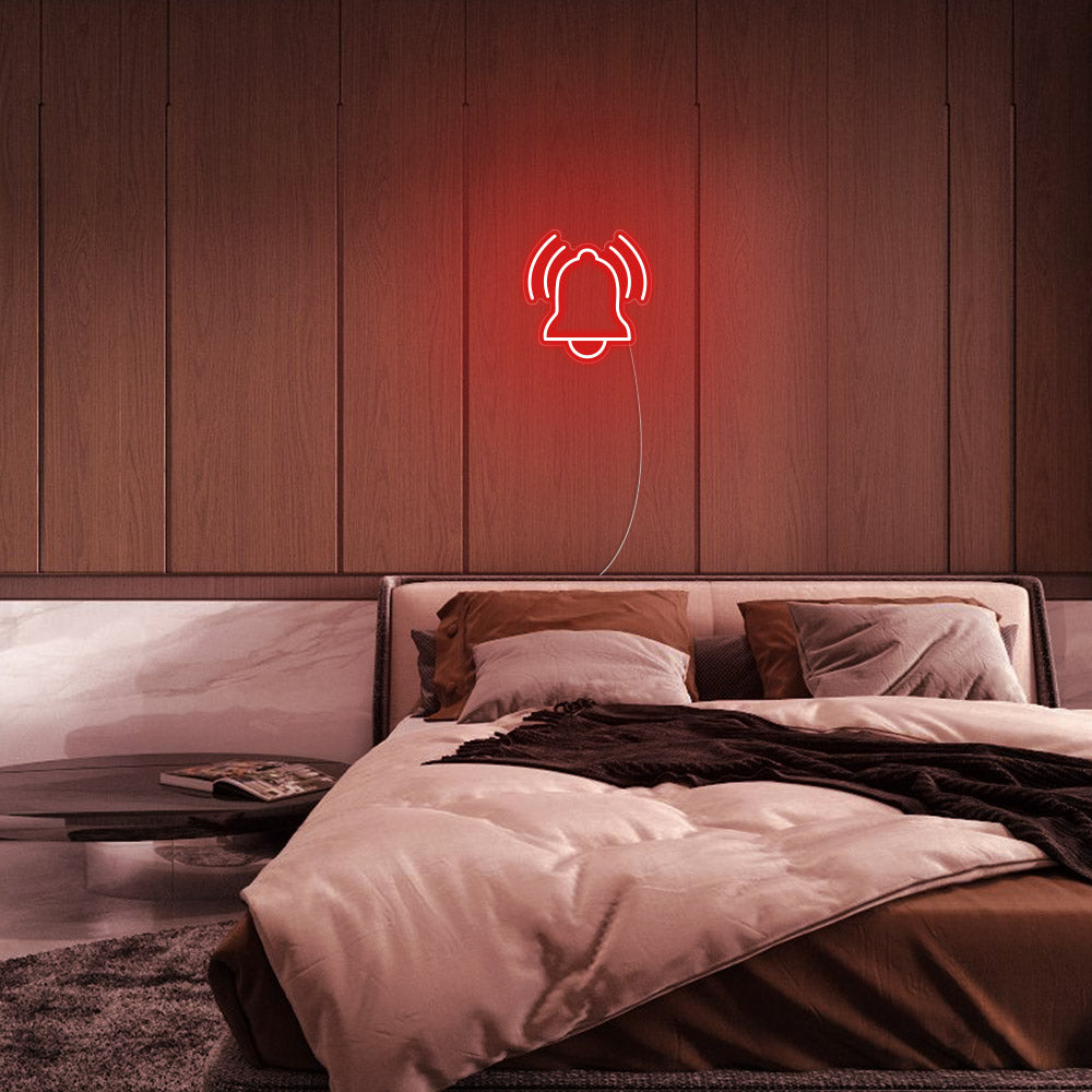 Mini Alarm Clock LED Neon Sign in Red