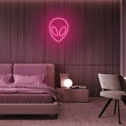 Mini Alien LED Neon Sign in Hot Pink