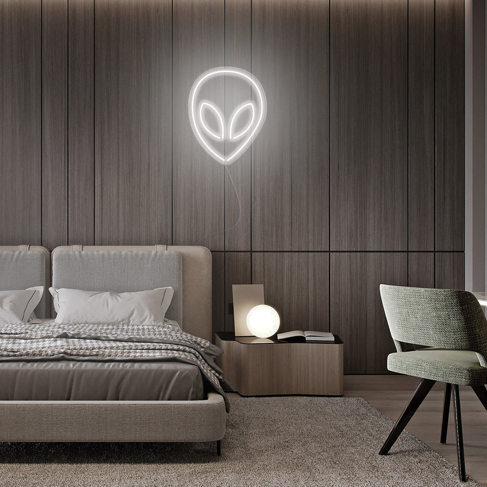 Mini Alien LED Neon Sign in Cool White