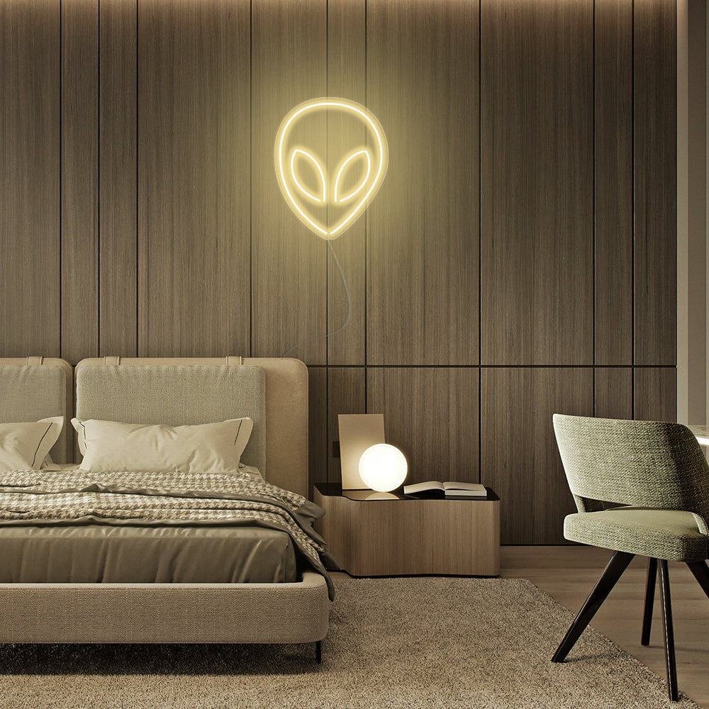 Mini Alien LED Neon Sign in Warm White