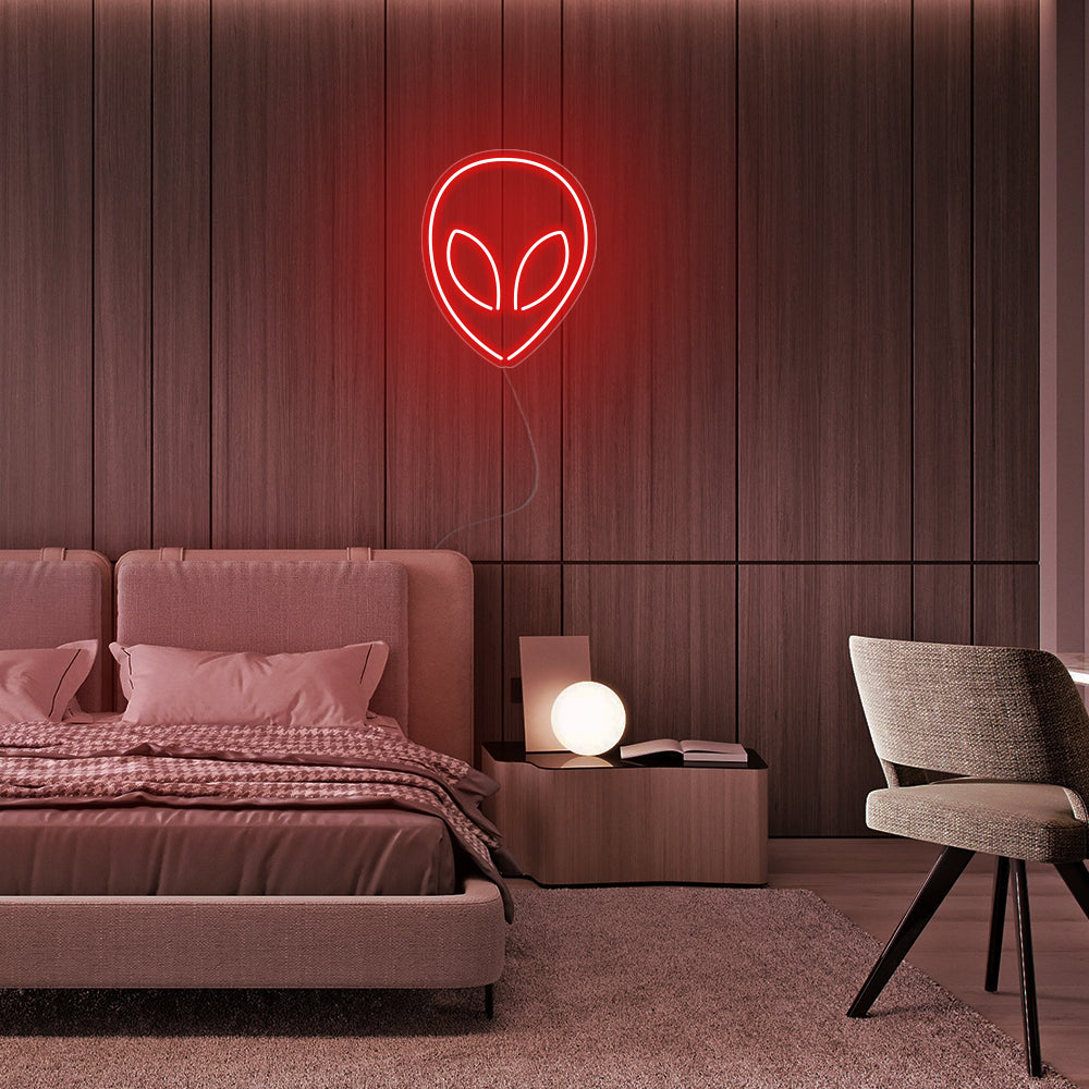 Mini Alien LED Neon Sign in Red