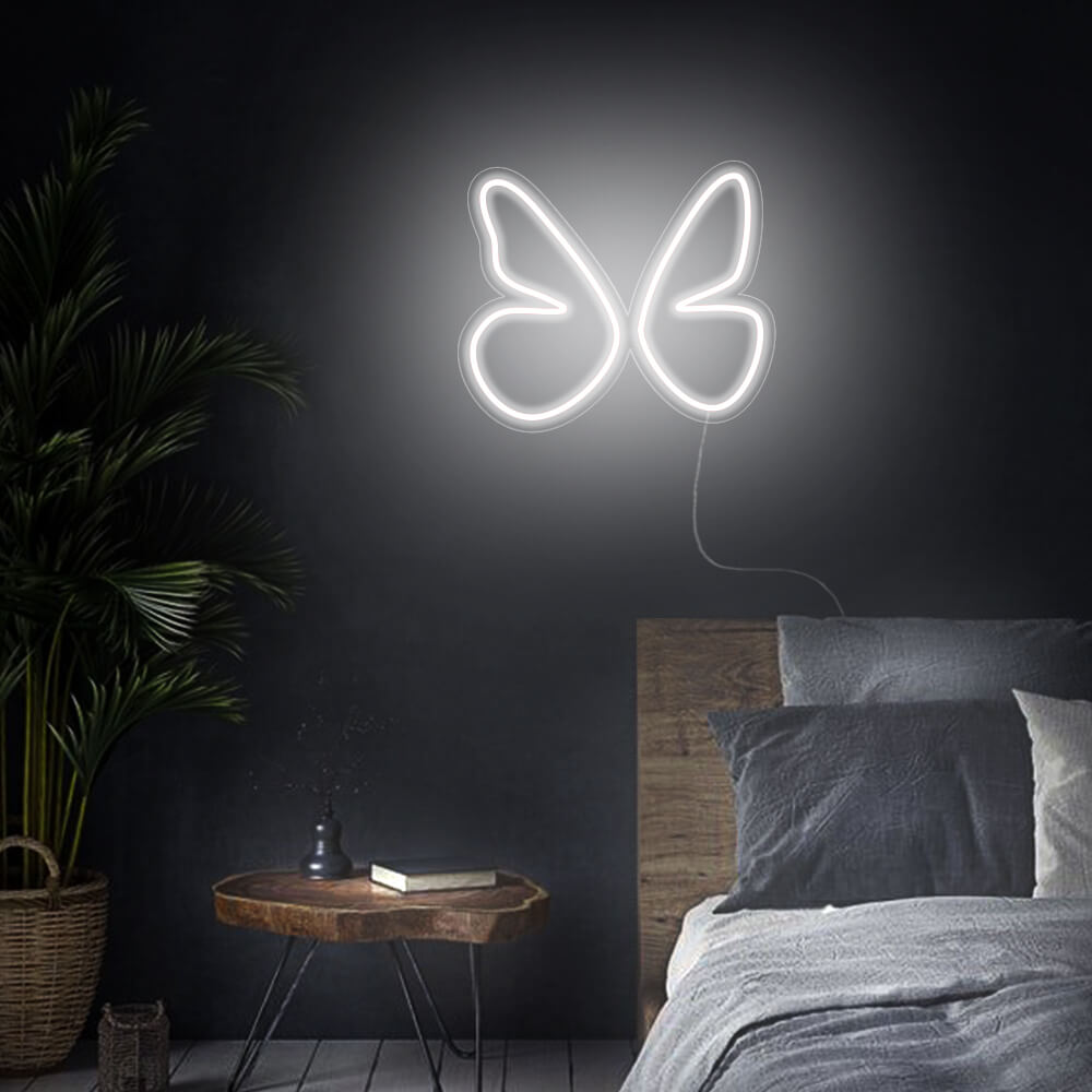 Mini Butterfly LED Neon Sign in Cool White