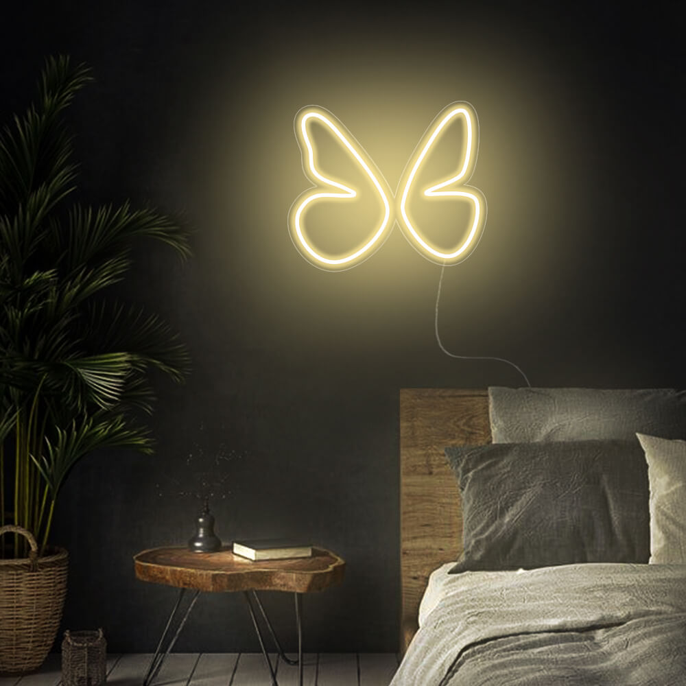 Mini Butterfly LED Neon Sign in Warm White