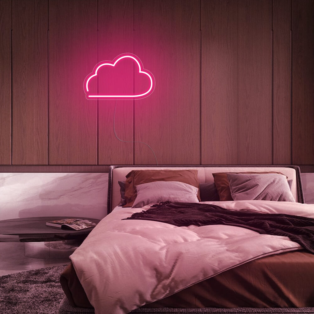 Mini Cloud LED Neon Sign in Red