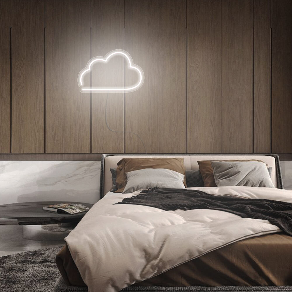 Mini Cloud LED Neon Sign in Purple