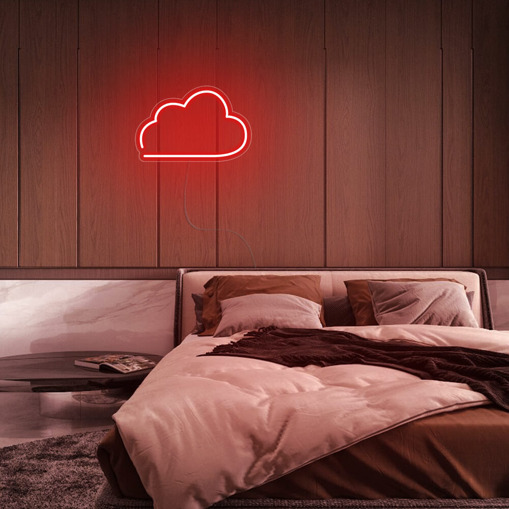 Mini Cloud LED Neon Sign in Green