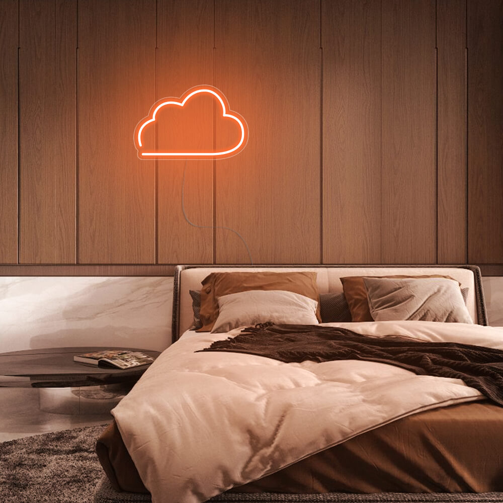 Mini Cloud LED Neon Sign in Ice Blue