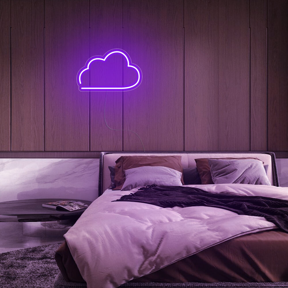 Mini Cloud LED Neon Sign in Blue