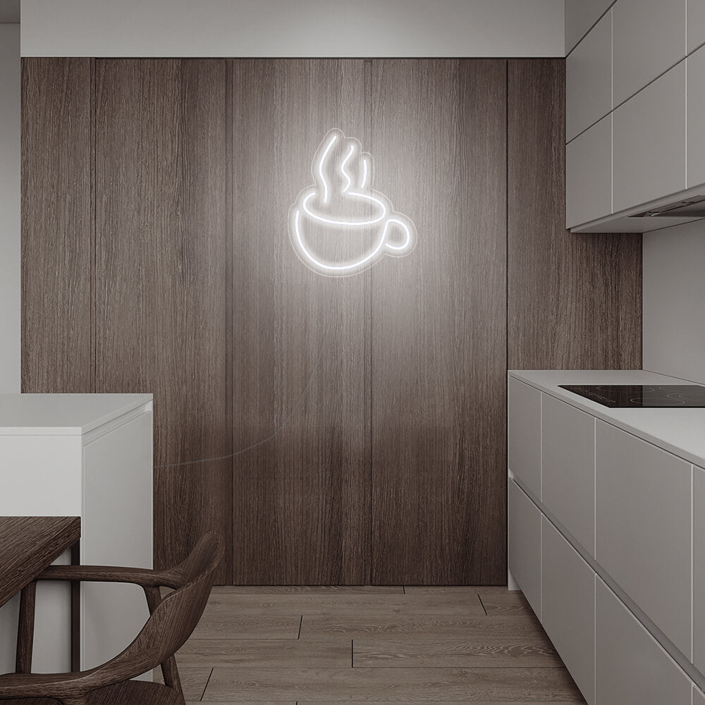 Mini Coffee Cup LED Neon Sign in Red