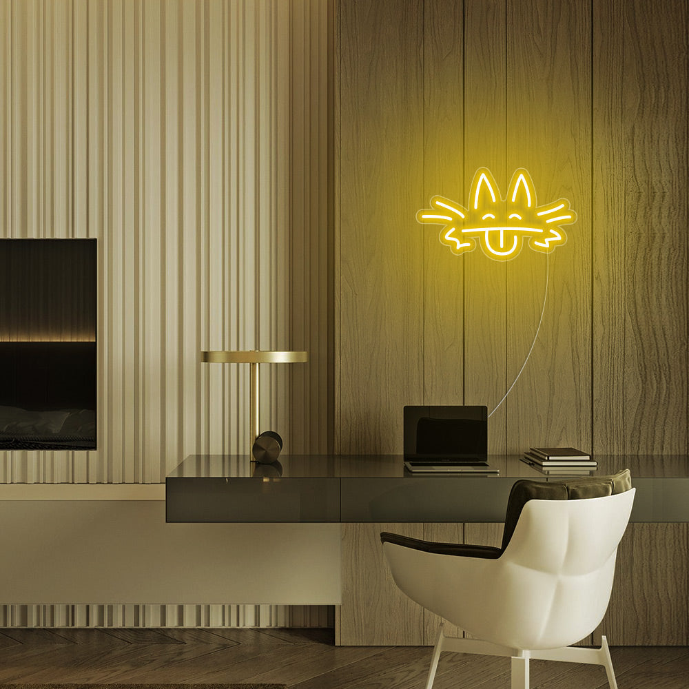 Mini Cute Animal LED Neon Sign in Yellow