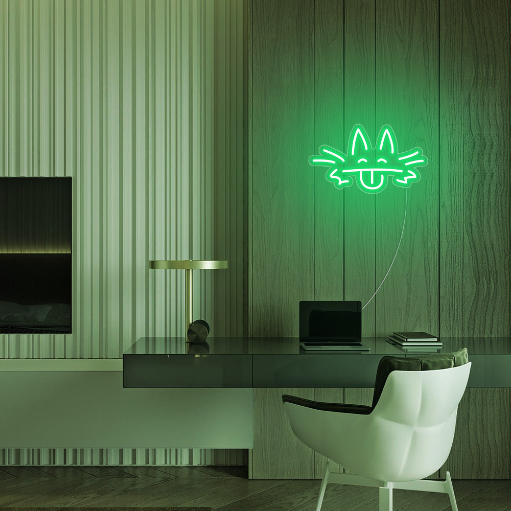 Mini Cute Animal LED Neon Sign in Green