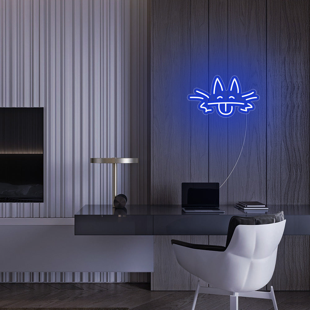 Mini Cute Animal LED Neon Sign in Blue