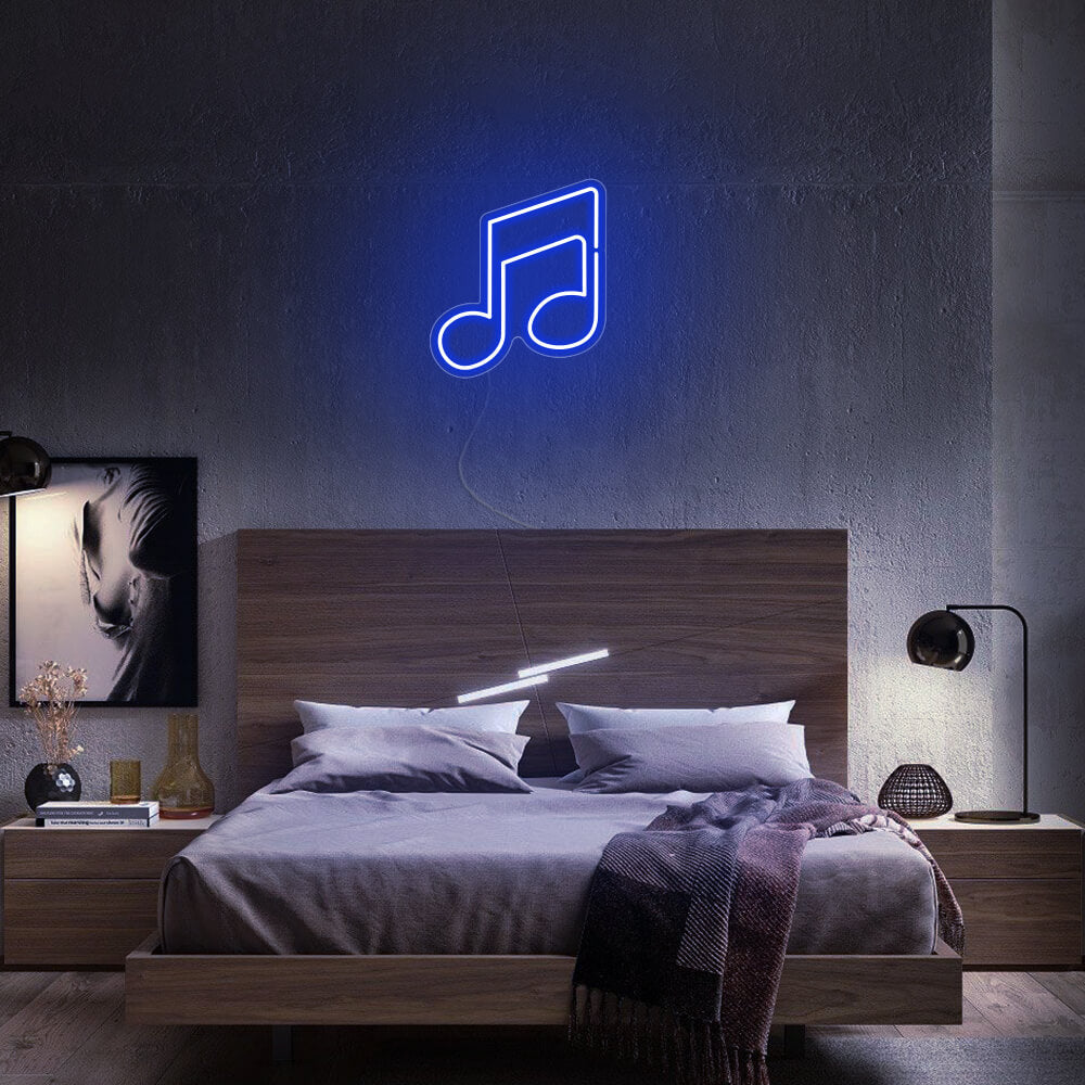 Mini Double Music Notes LED Neon Sign