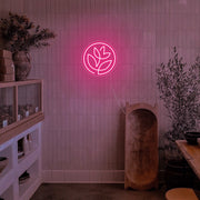 Mini Flower LED Neon Sign in Hot Pink