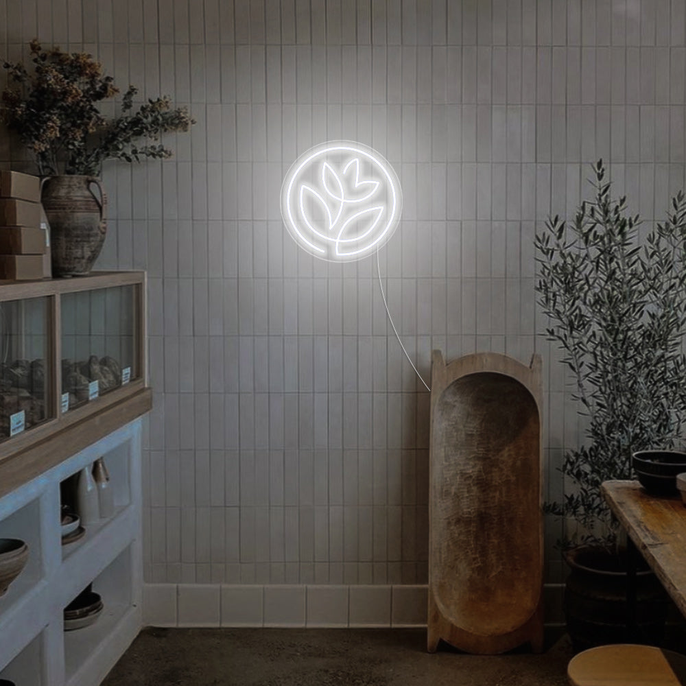 Mini Flower LED Neon Sign in Cool White