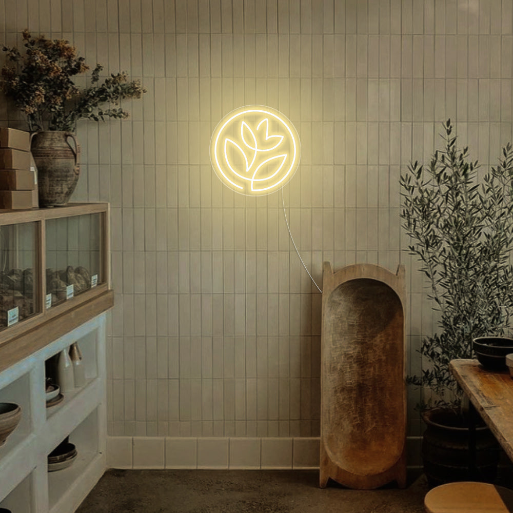 Mini Flower LED Neon Sign in Warm White