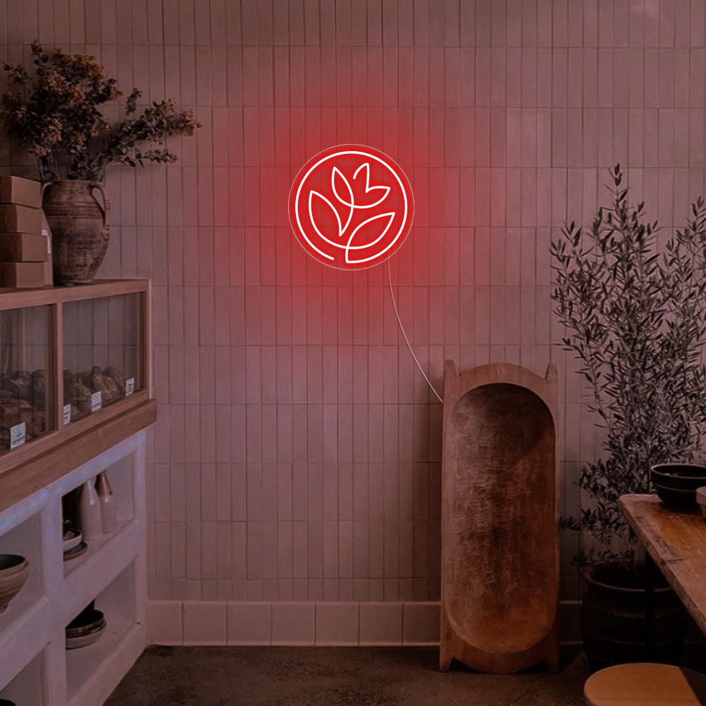 Mini Flower LED Neon Sign in Red
