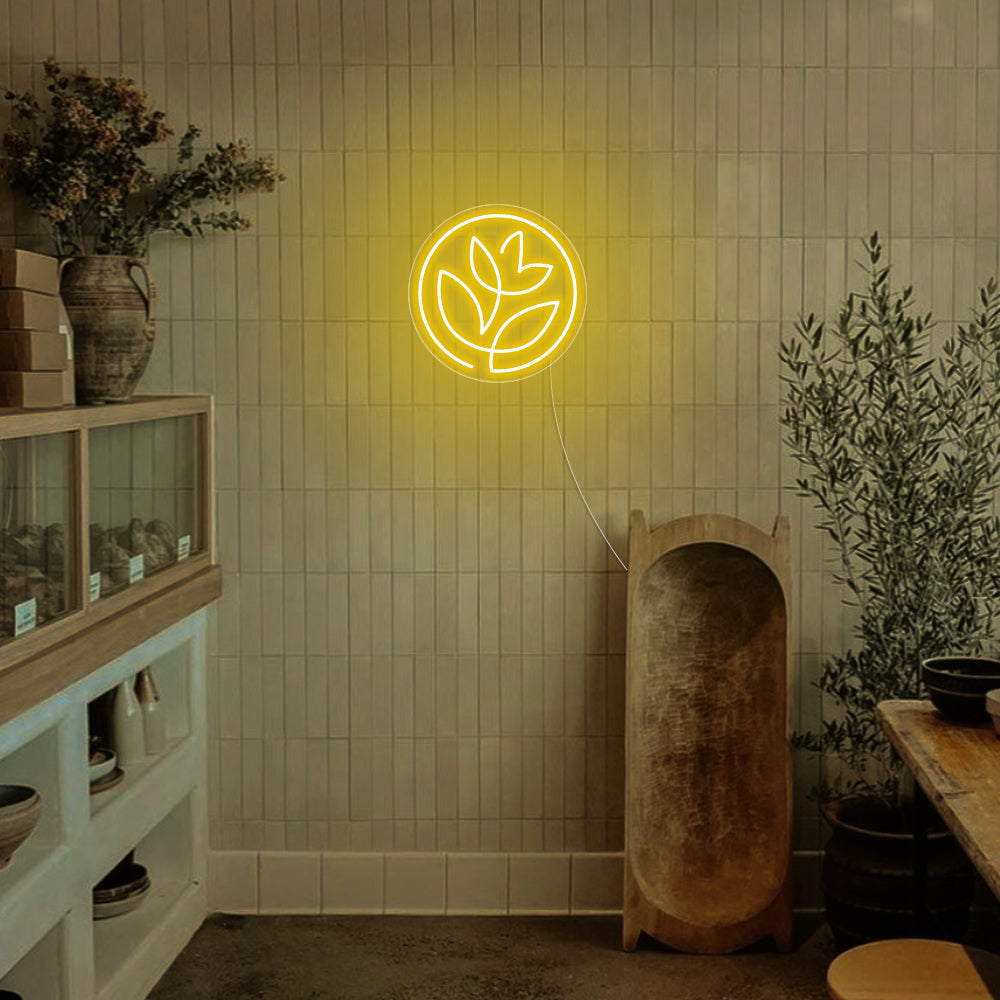 Mini Flower LED Neon Sign in Yellow