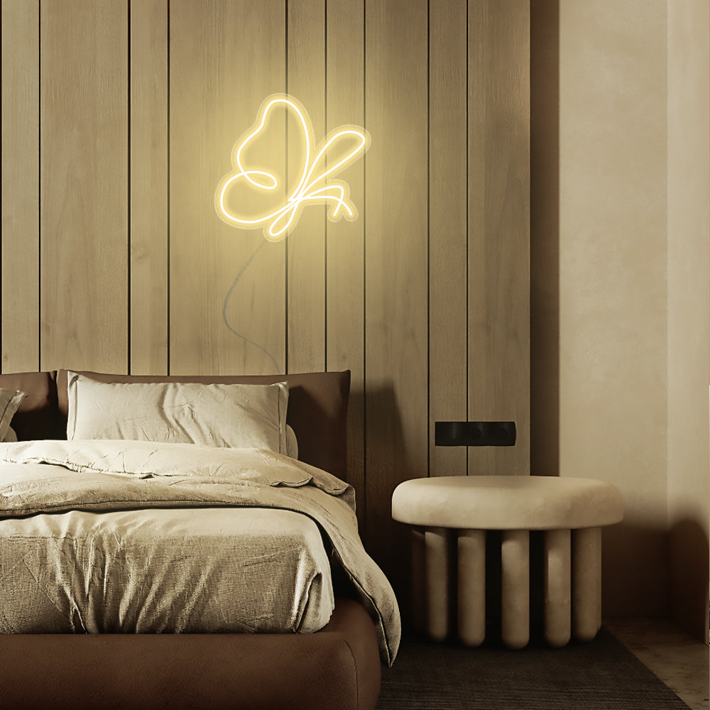 Mini Flying Butterfly LED Neon Sign in Warm White