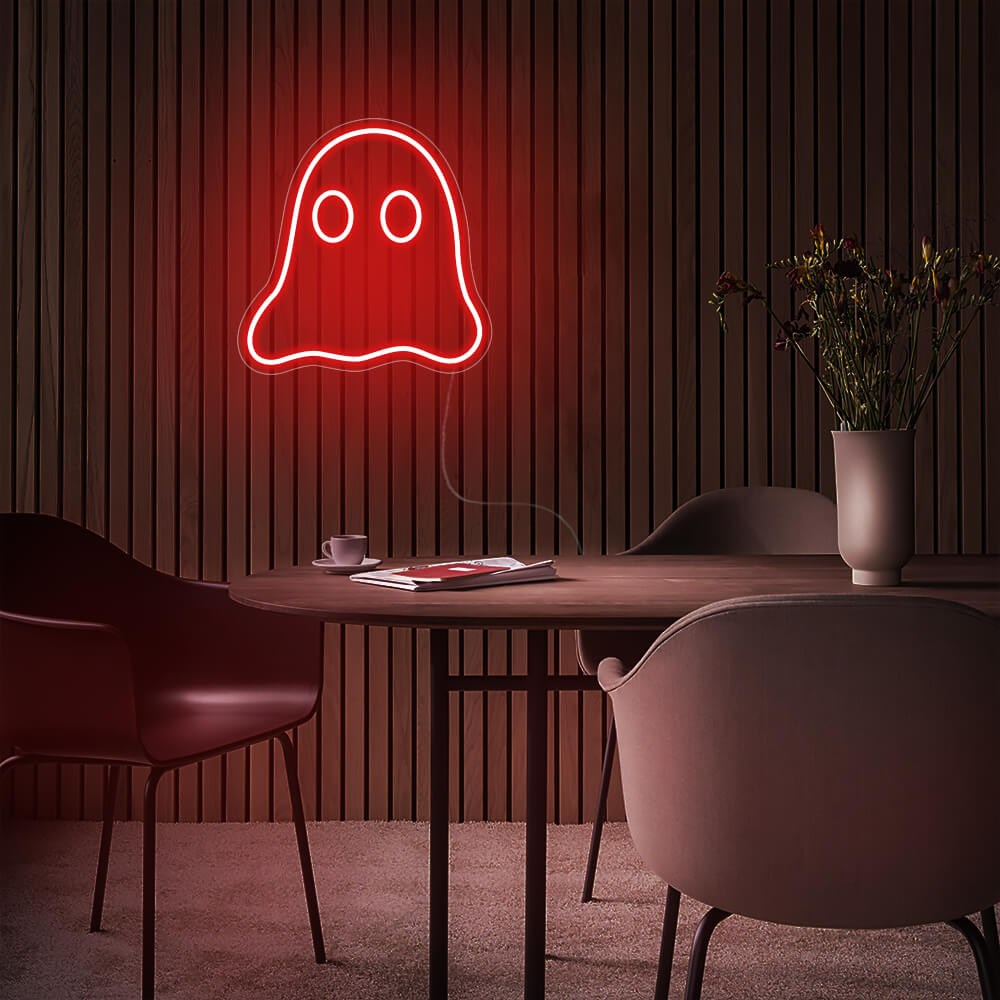 Mini Ghost LED Neon Sign in Red