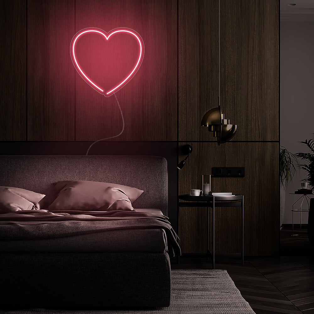 Mini Heart LED Neon Sign in Light Pink