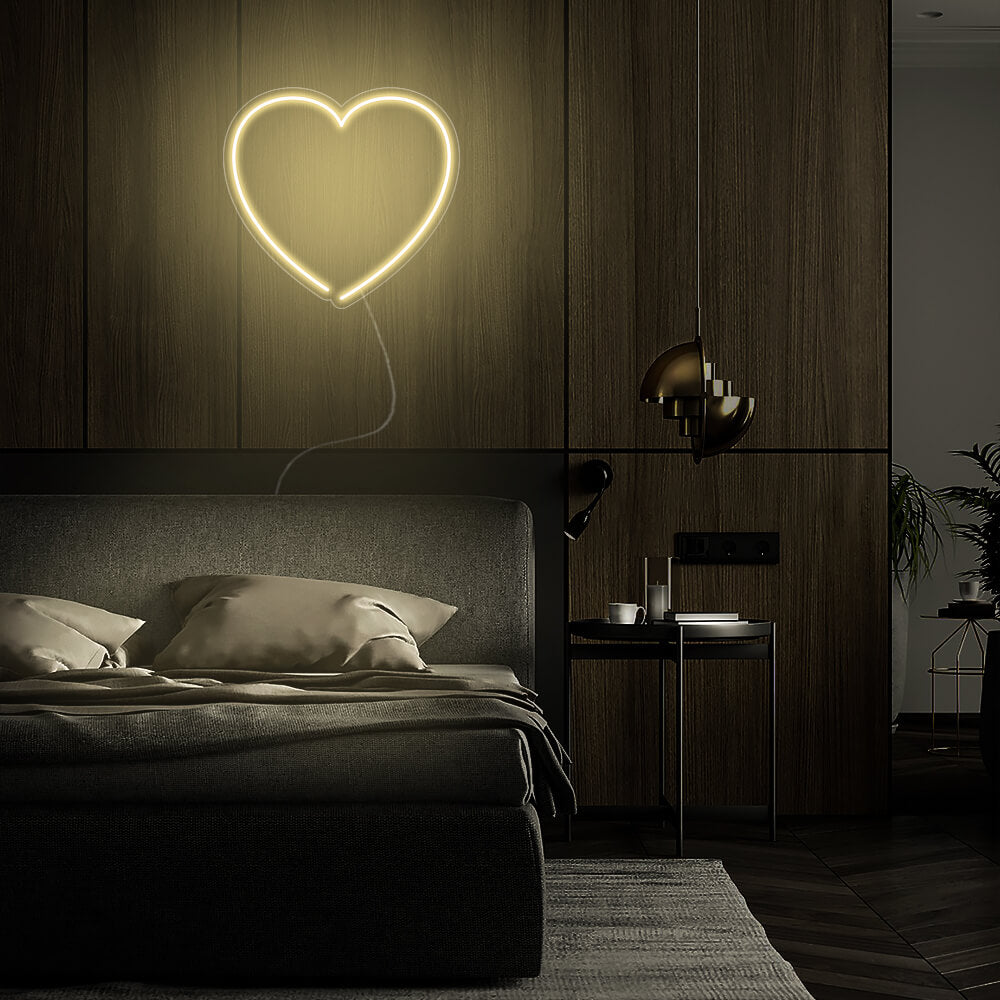 Mini Heart LED Neon Sign in Warm White