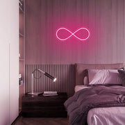Mini Infinity Symbol LED Neon Sign in Hot Pink